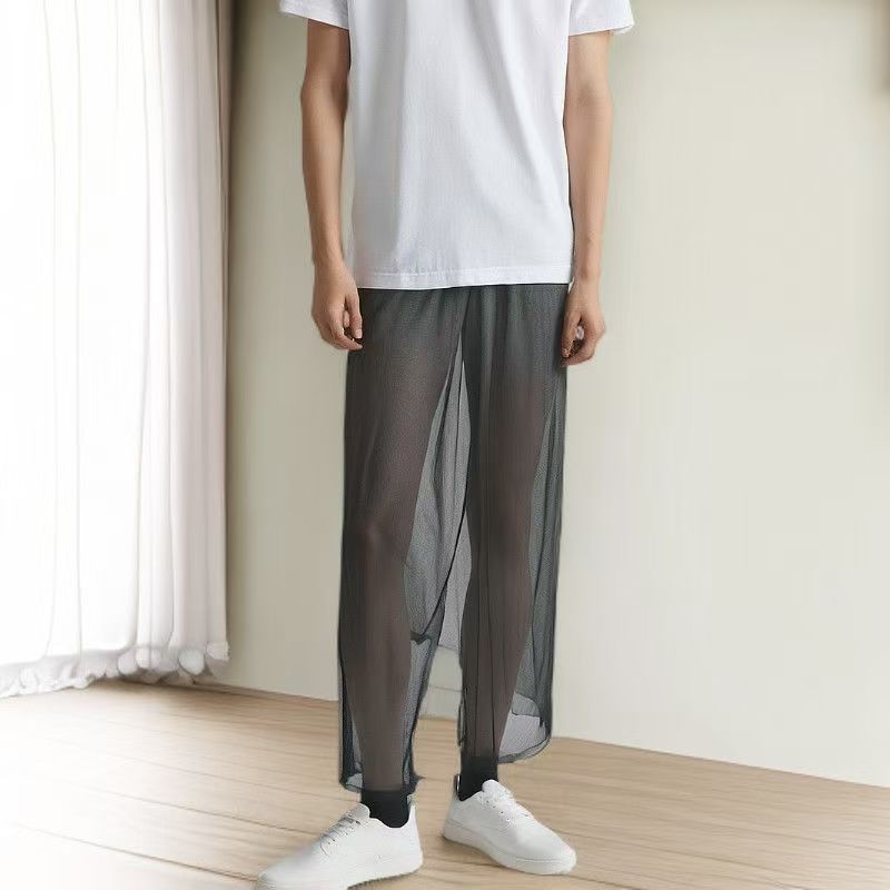 men's full transparent  pants